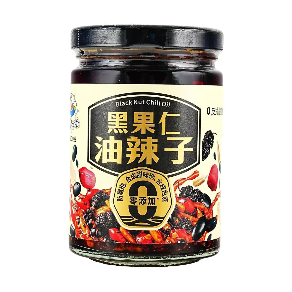 FSG Black Chili Oil with Black Sesame Seeds - Authentic Sichuan Flavor, 210g Jar, No Preservatives or Artificial Colors, Perfect for Noodles, Rice, Stir-fries, and Salads