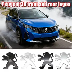 Peugeot Car Front and Rear Hood Emblem Badge, Replacement 3D Car Logo Sticker, Car Stickers, Automotive Replacement Emblem Modification Decal, Suitable for Front Hood and Rear Trunk Positions.