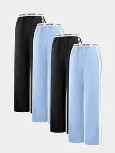 Women's Striped Trim Sweatpants, Casual Comfy Jogger Pants for Daily Wear, Ladies Bottoms for All Seasons