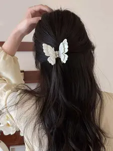 Women Butterfly Hair Clip, High-End Shark Clasp Design, Perfect for Half-Up Hairstyles, Stylish & Durable Accessory