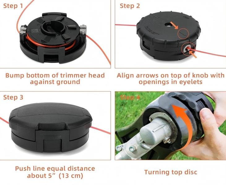 Speed-Feed 450 Trimmer Head | Replaces 99944200903 X047000940 | Universal Straight Shaft Trimmer Parts & Connector for Lawn & Garden Care