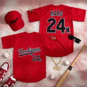 Hooligans Mars Baseball Jersey, Baseball Jersey Mars 24K, Tour Outfit 2026, Unique Gift Idea For Fan, All Over Print
