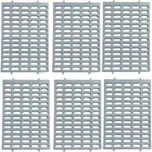 Rabbit and Small Animal Cage Resting Mat for Wire Floored Cages - Pack of 6 (Grey)