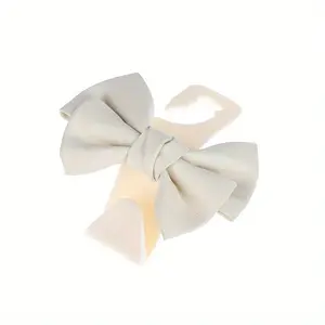 1pc Stylish PU Leather Car Hooks with Bow Tie - Perfect for Seat Headrest Organization and Auto Fastener Hangers - Enhance Your Car Storage