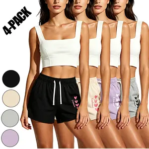 Soft Casual Loungewear Shorts with Cute Heart Print, Elastic Waist Drawstring, Comfy Everyday Sweat Shorts for Women, Perfect for Home, Gym, and Relaxed Days