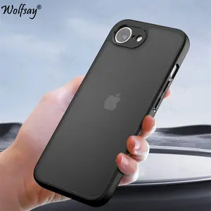 Matte Transparent Phone Case For iPhone 16e Case Full Edge Matte PC Back Cover For iPhone 16e Case For iPhone 16e 16 e 6.1 inch