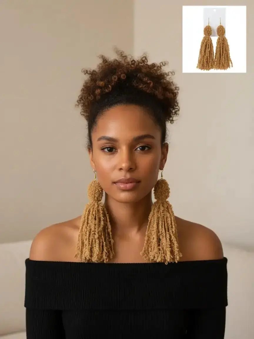 YM BFFS Women's Funky Tassel Drop Earrings - Statement Pieces, Textured Fringe, Lightweight Hypoallergenic Hook, Fabric, 1-Pack, Multi-Color, Fashion Accessory Goals, Daily/Graduation Gift, All-Season Wear YM BFFS Women's Funky Tassel Drop Earrings - Statement Pieces, Textured Fringe, Lightweight Hypoallergenic Hook, Fabric, 1-Pack, Multi-Color, Fashion Accessory Goals, Daily/Graduation Gift, All-Season Wear