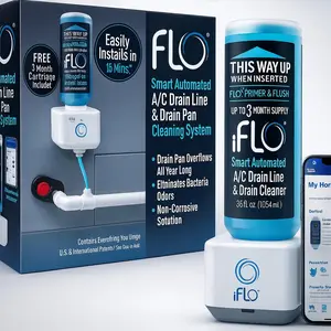 iFLO Smart Automated AC Drain Cleaner - Effortless Maintenance Solution for Efficient AC Drain Cleaning - User-Friendly & No Manual Cleaning Required