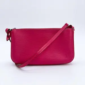 Pre-owned Louis Vuitton Epi Pochette Accessories NM Fuchsia
