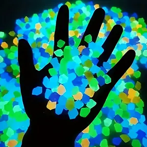 Glow-in-the-Dark River Pebbles Decorative Stones, 2200 Pieces, 1.2 cm, Light-Up Stones for Fish Tanks, Potted Plants, and Garden Decoration