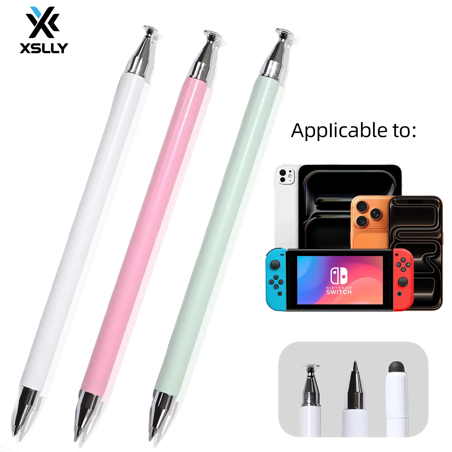 3-in-1 Universal Stylus Pen for Touchscreens, High-Sensitivity & Precision Capacitive Stylus Pen for iPad, Compatible with All Touchscreens on iPhone, iPad, Android, Switch,Samsung Galaxy, and Tablets | TikTok Shop | tiktokshopsummersale