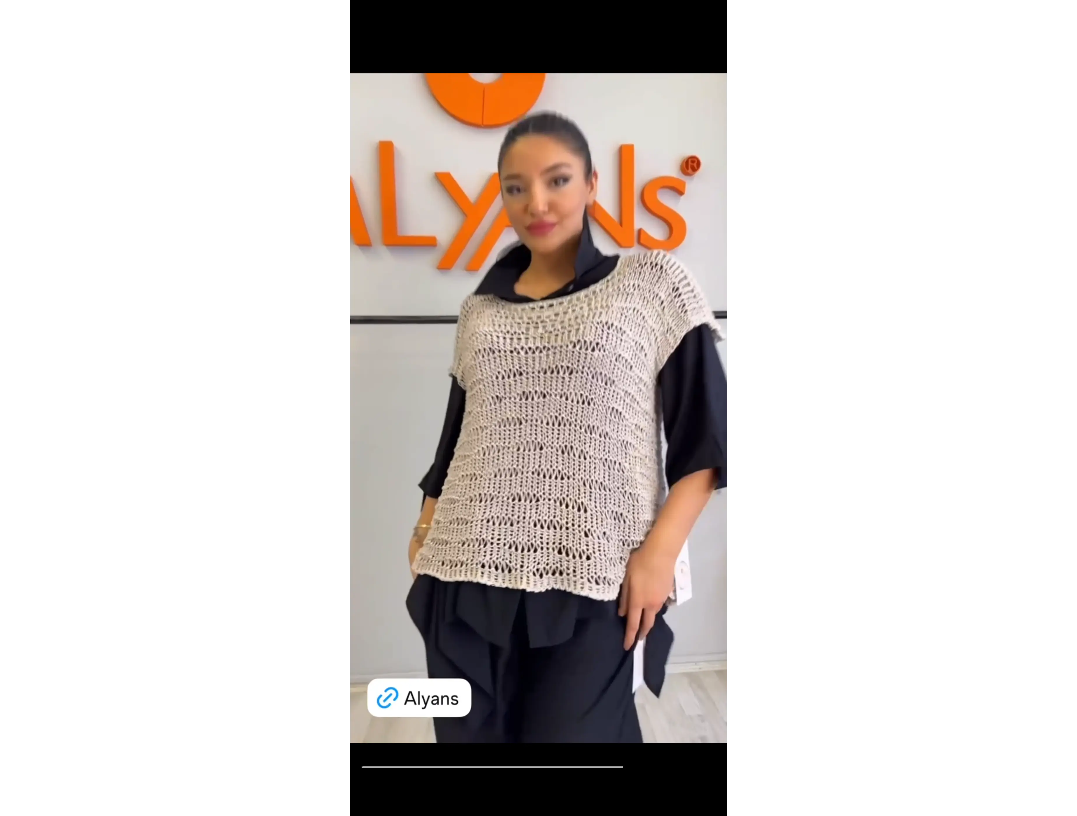 Alyans Knit Net Sweater  