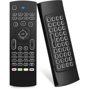 MX3 Pro Mini Keyboard Backlight Fly Remote Mouse,Android TV Remote Control,IR Learning Mini Wireless Keyboard for Android TV Box.HTPC.IPTV,Networked Set-top Box,Mini PC(Battery not Included)