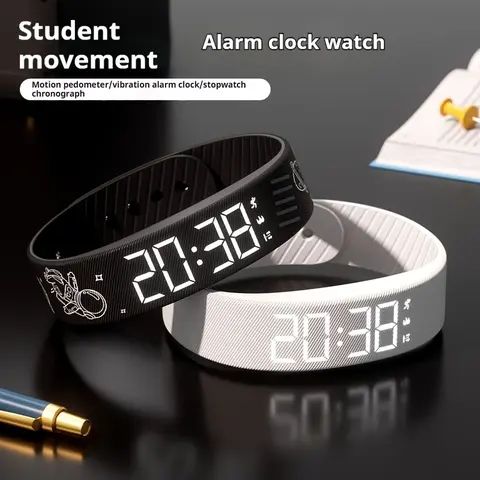 2025 New Multifunctional Simple Fashion Unisex Electronic Watch with Alarm, Pedometer, Timer, Night Light, Non-irritating Wearable Fashion Sports Multifunctional Wristwatch Holiday Gift Suitable for Any Scene - Includes a Wrist Strap