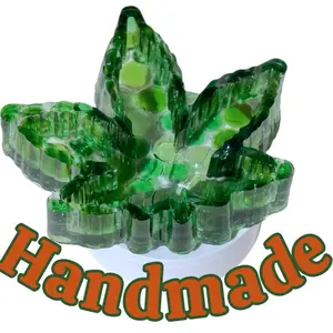 Green Goddess Handmade Glass and Resin Ashtray Unique Ashtrays with Handcrafted Design