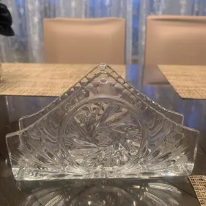 Crystal Napkin Holder - Organiser for Bottles - Compact Design for Home or Office Use