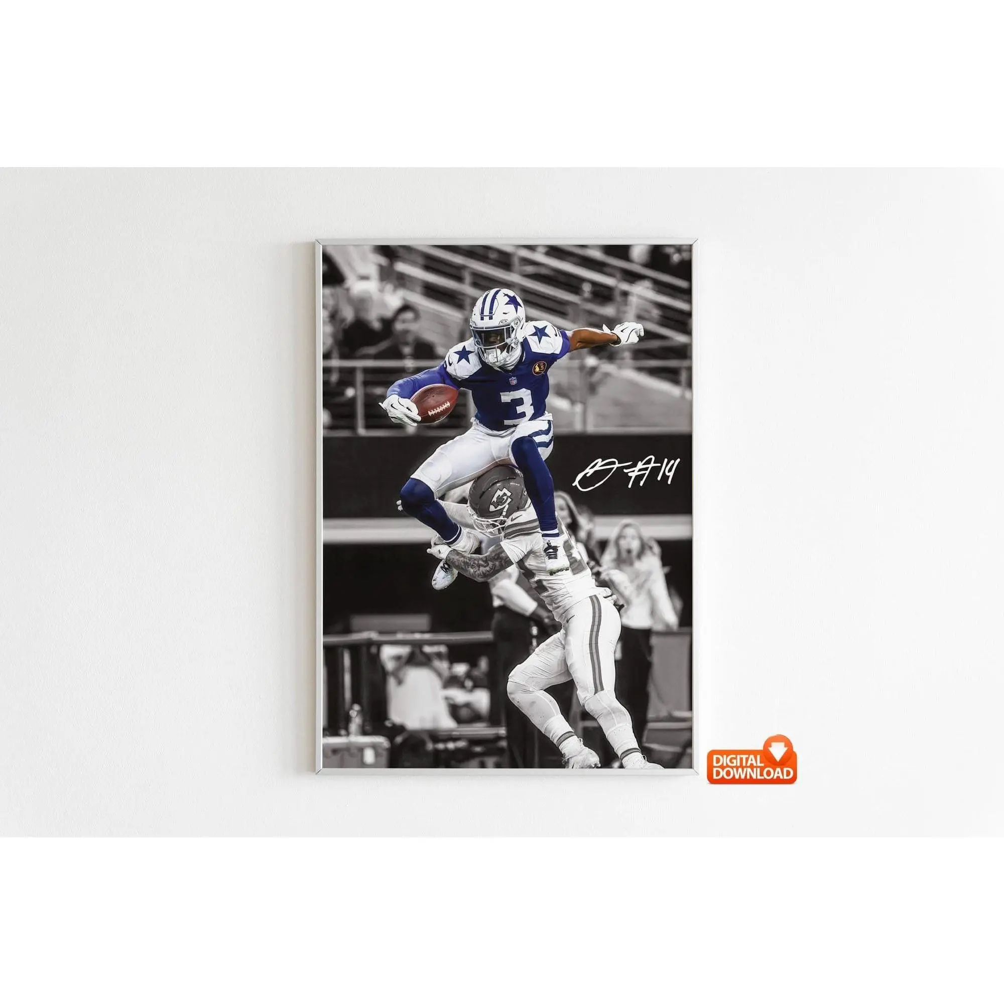 George Pickens Poster, Signed Football Poster( Unframed - Print Only )