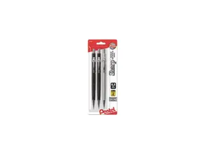Pentel P205MBP3M Sharp Mechanical Drafting Pencil, 0.5 Mm, Assorted Barrels, 3/Pack