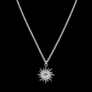 Silver Apollo Sun Necklace