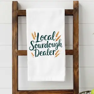 Sourdough Bread Kitchen Towel – Gift for Sourdough Baker – Flour Sack Tea Towel – Farmhouse Baking Decor