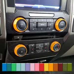 For Ford F150 XL XLT 2015-2020 - Knob Press-Fit Covers | 4-Knob Set Choose Your Color! Precision Fit For a Snug Fit That Stays In Place With No Tape or Adhesive. Made with High Quality Materials That Won't Warp or Fade! Made In The USA
