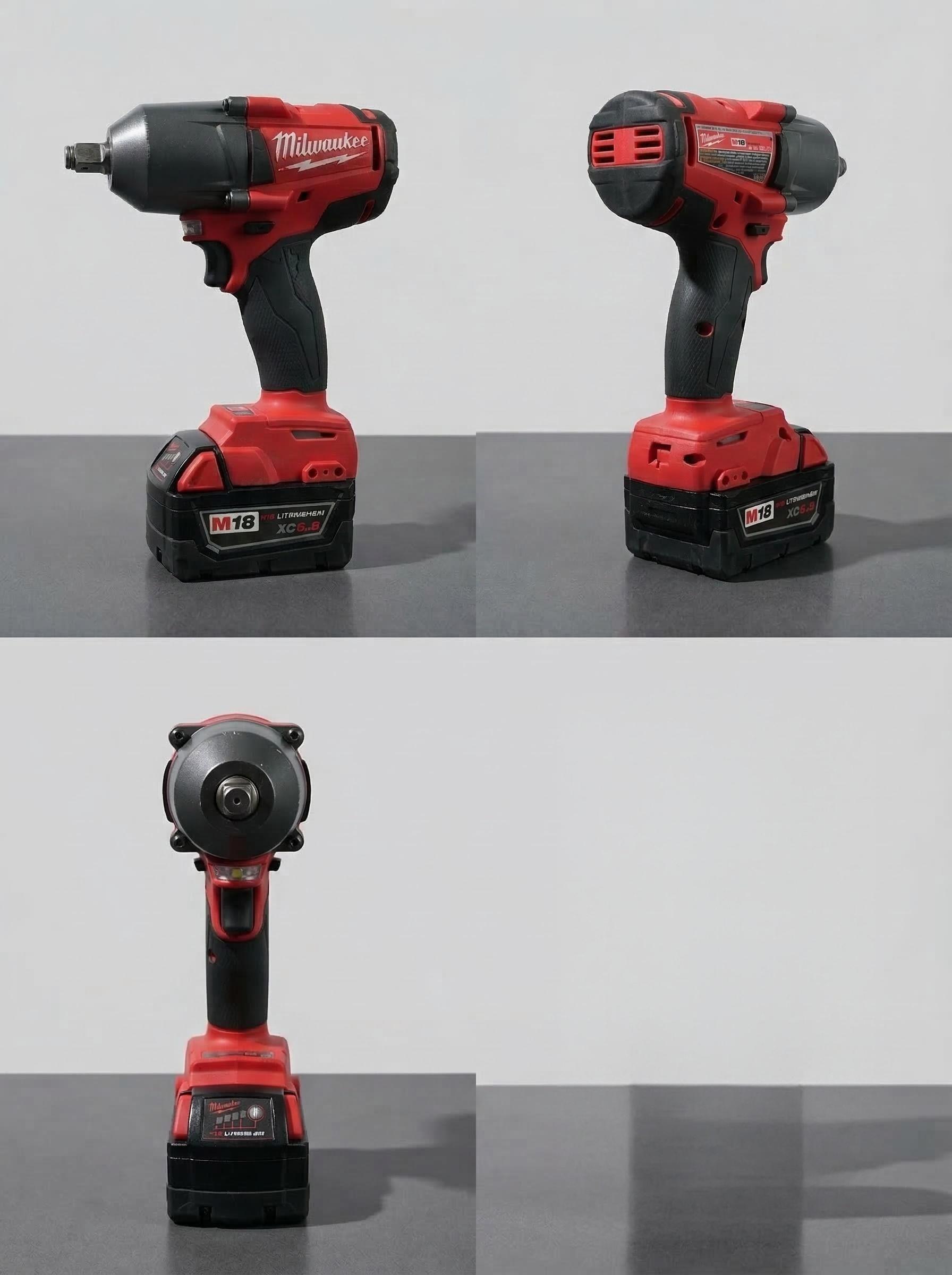Milwaukee M18 FMTIWF12 18V Cordless Impact Wrench Suitable for Auto Repair and Steel Structure Installation Power Tool 900Nm Removal Torque Three-Speed Adjustable Compact Design