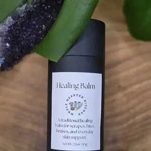 Whole Hearted Kitchen Healing Balm - Traditional Herbal Balm for Scrapes Bites Bruises and Everyday Skin Support 2.5oz