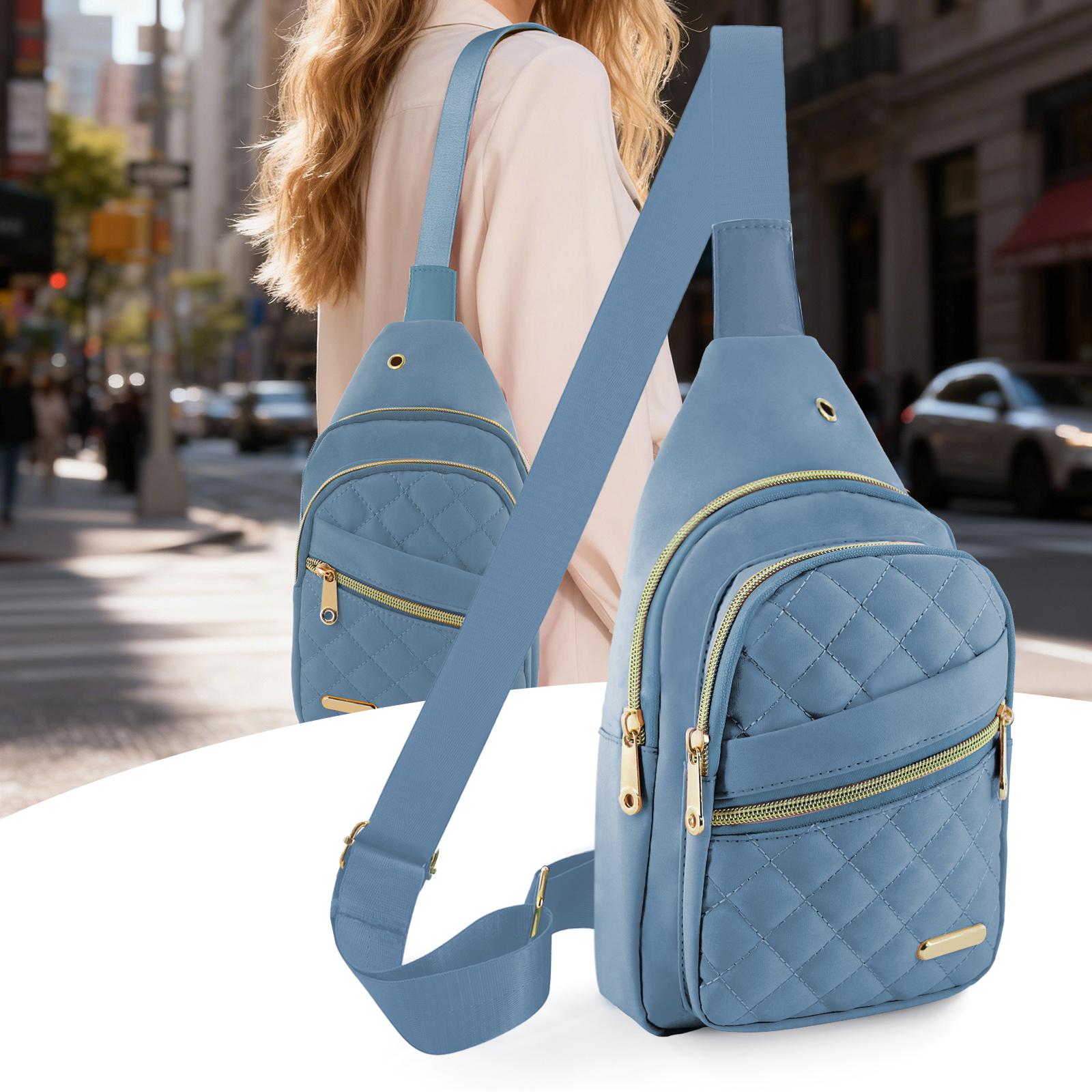 2026 model solid-color quilted crossbody bag - A lightweight and water-resistant women's shoulder bag with adjustable shoulder strap and multiple pockets, suitable for daily use and as a gift, including Christmas gifts.