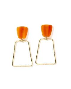 LINNY CO Kaelyn Statement Earrings - Honey, Elegant Design, Lightweight and Durable, Perfect for Everyday Wear