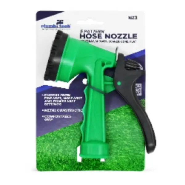 Grip Tight Tools NZ3 5 Pattern Plastic Body Hose Spray Nozzle