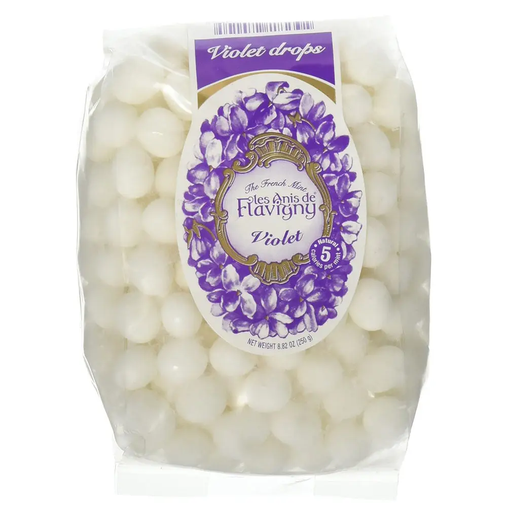 Violet Drops All-Natural French Candy, 8.82 oz Bulk Bag