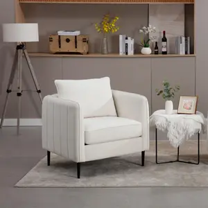 Cozy Accent Chair,Modern Single Sofa Chair Velvet Fabric Upholstered Chair Armchair for Living Room,Upholstered Reading Reception Chairs for Living Room Bedroom Waiting Room