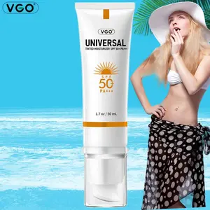 VGO  Universal Tinted Moisturizer SPF 50+ Earthy Yellow Liquid Foundation Facial UV Protection