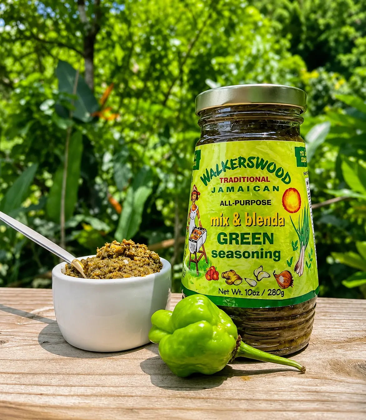 Walkerswood Traditional Jamaican All Purpose Mix and Blenda Green Seasoning, 10 oz, All Purpose Seasonings for Flavor Enhancement