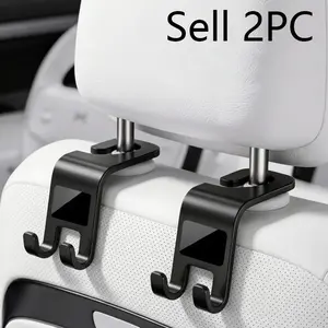 2pc Car Seat Back Hook, Universal Headrest Hook, Car Accessories, Interior Organizer, Hanger Holder, Backseat Hanging Organizer, Storage for Car Bag, Handbag, Purse