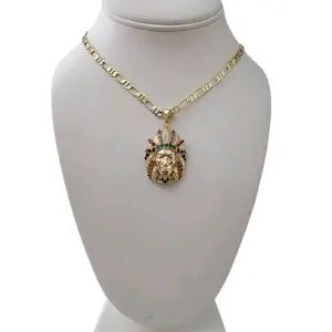 valdiviajewery #1865 14k Gold Plated Necklace High Quality (INDIAN)