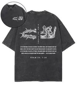 King Of Glory Christian Washed T-Shirt Unisex Oversized Christian T-Shirt Vintage Washed Heavyweight Cotton Faith Tee, Aesthetic Christian Streetwear, Minimalist Spiritual Clothing, Soft Feel Daily Wear, Faith-Based Gift Idea for Men and Women OE1
