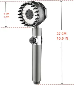Shower Head Multifunctional Massage Shower - 3 Spray Modes, Scalp Massage, Filtration, Water Saving, and Superior Material