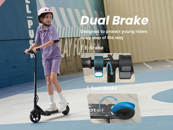 【Top Kids' Wishes】 K2PRO Kids Electric Scooter 150W Motor 3 Speed Modes LED Display Adjustable Handlebar Magnetic Charging Dual Brakes Ideal for Boys Girls Outdoor Playtime