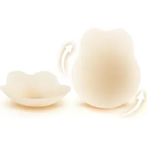 Adhesive Sticky Push Up Bra Invisible Backless Strapless Reusable Nipple Covers for Women