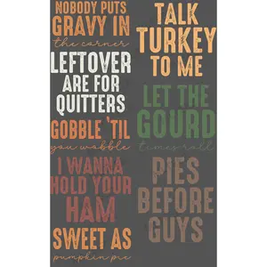 NOBODY PUTS GRAVY IN THE CORNER PREMADE GANGSHEET  - 22X36  DTF TRANSFERS - DIRECT TO FILM