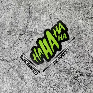 1 HAHAHA Waterproof Cartoon Sticker | Fun black and white design, easy to stick, scratch resistant, perfect for tablets