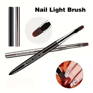 Flat head/round head/large square circle/professional nail brush - gel repair brush for nail design, fine tip nail brush, nail tools, Nail Design Pen, suitable for acrylic nail art, DIY Nail Art, DIY Manicure, household and salon use