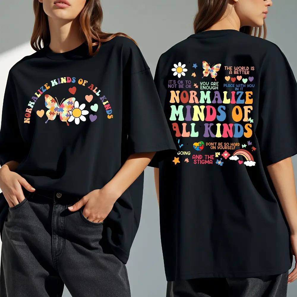 Autism Awareness Shirt, Normalize Minds Of All Kinds, Sped Teacher Gift,Neurodiversity,ADHD,Autism Acceptance,Mental Health Gift