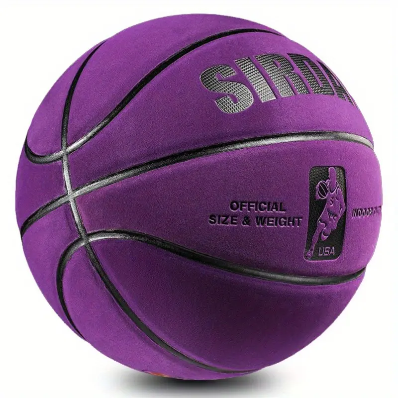 Official USA Basketball - Purple Thick Synthetic PU Adult Size 7 (29.5") Basketball, Durable, High-Elasticity, Soft Touch, Adults