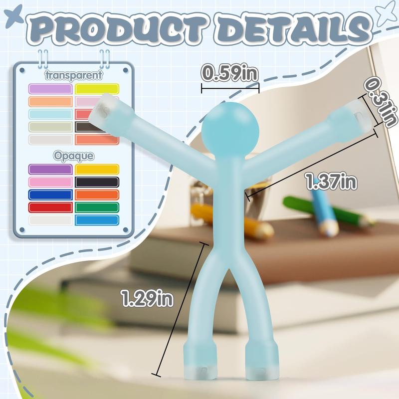 EFFUN 10Pcs Colorful Magnetic Men for Kids – Flexible Fridge Magnets & Fidget Toys, Creative Magnetic People for Fun Decoration on Refrigerator, Whiteboard, or Office