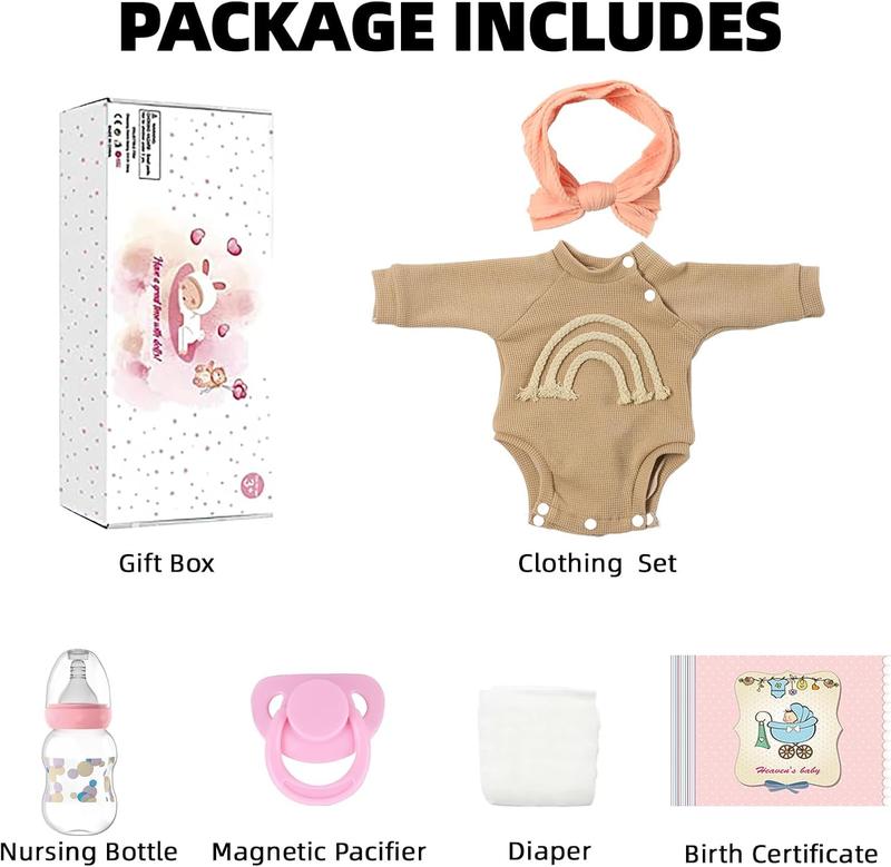 [WOOROY] Realistic Reborn Doll Rosalie - Christmas & Birthday Gift, 20-inch Sleeping Realistic Newborn Baby Doll, Soft Cloth Body, Gift Ideas for Kids Age 3 +