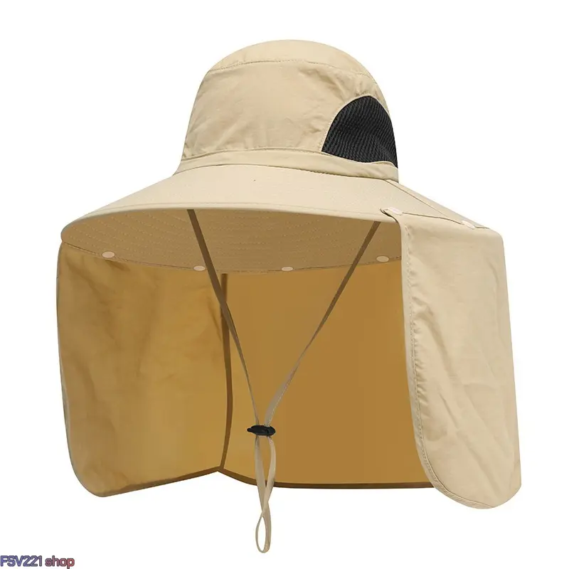 Unisex Adventure Solar Shading Sunscreen Hat, UPF50+ Shield, Waterproof Outdoor Fishing Hat with Detachable Neck Shield (1PC Pack), Solar Shading Hat  Ideal for Fishing, Hiking, Camping, Gardening, and All-Day Outdoor Sun Protection
