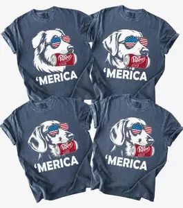 Blue Jean Comfort Colors Funny Dog Patriotic Shirt, ‘Merica Puppy Tee, Dr Pepper Dog Lover Graphic Shirt, Retro USA Flag Sunglasses Dog Graphic Shirt, Funny Dog Lover July 4th Tee, Vintage American Puppy Gift for Men Women All Sizes XN6