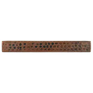 1" x 8" Hammered Copper Tile - Quantity 4